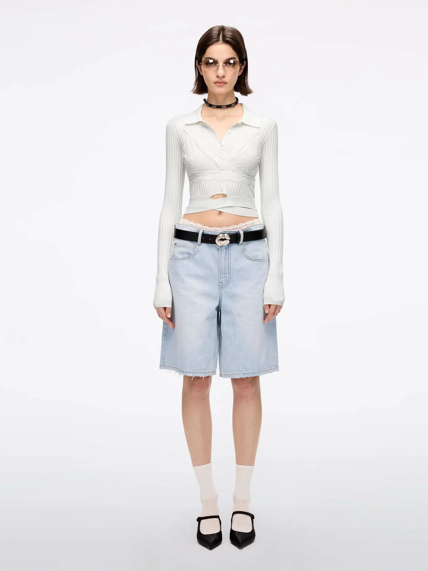 Slim Fit Knitted Polo Shirt