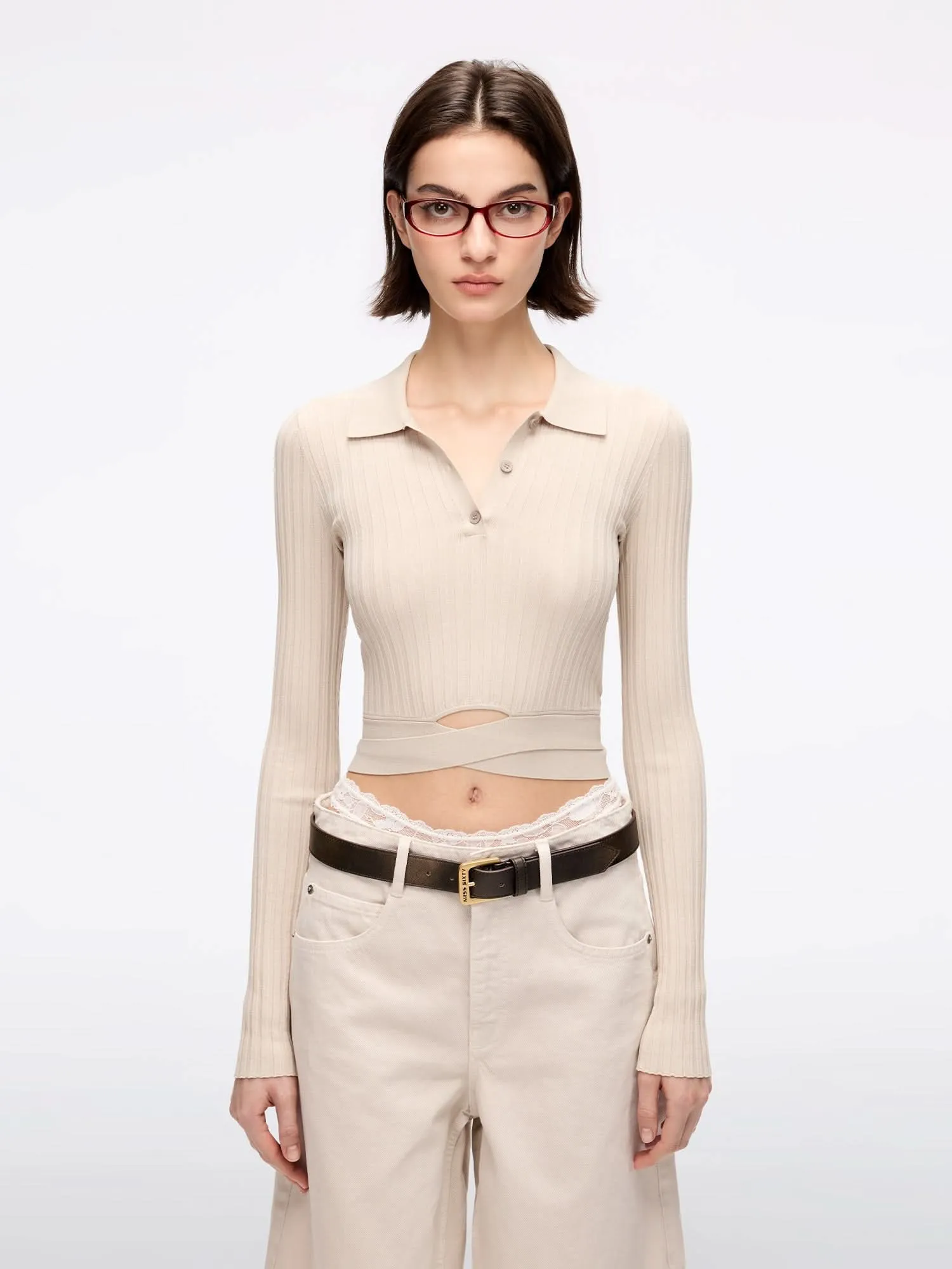 Slim Fit Knitted Polo Shirt