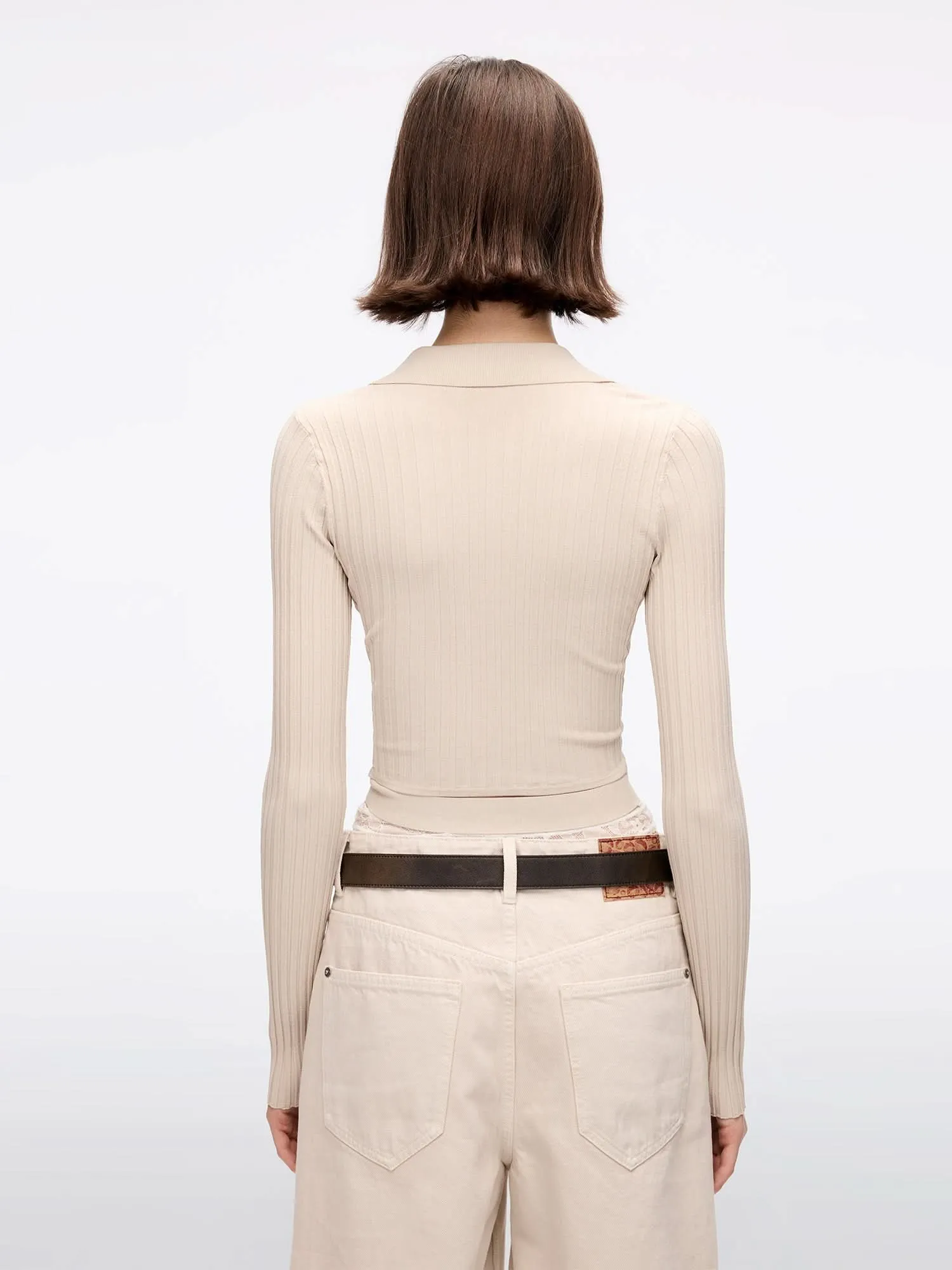 Slim Fit Knitted Polo Shirt