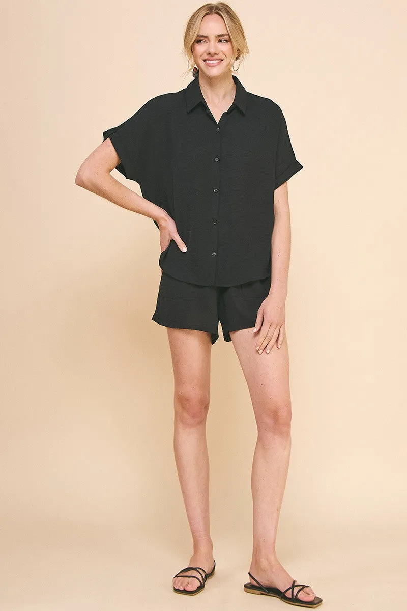 soft and airy adjustable drawstring shorts