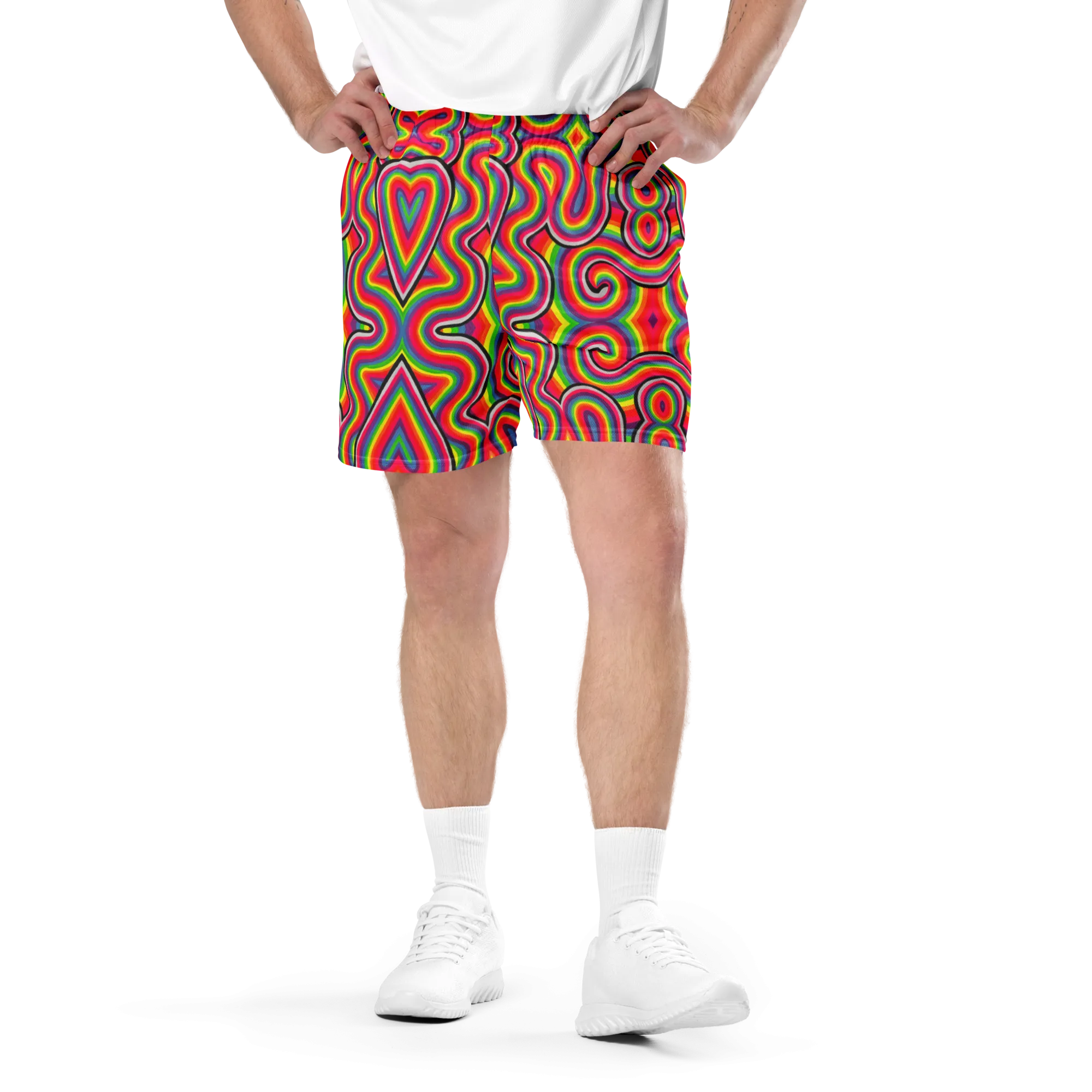 Soft Athletic Shorts (100% Recycled Material)- "Dopamine" Design