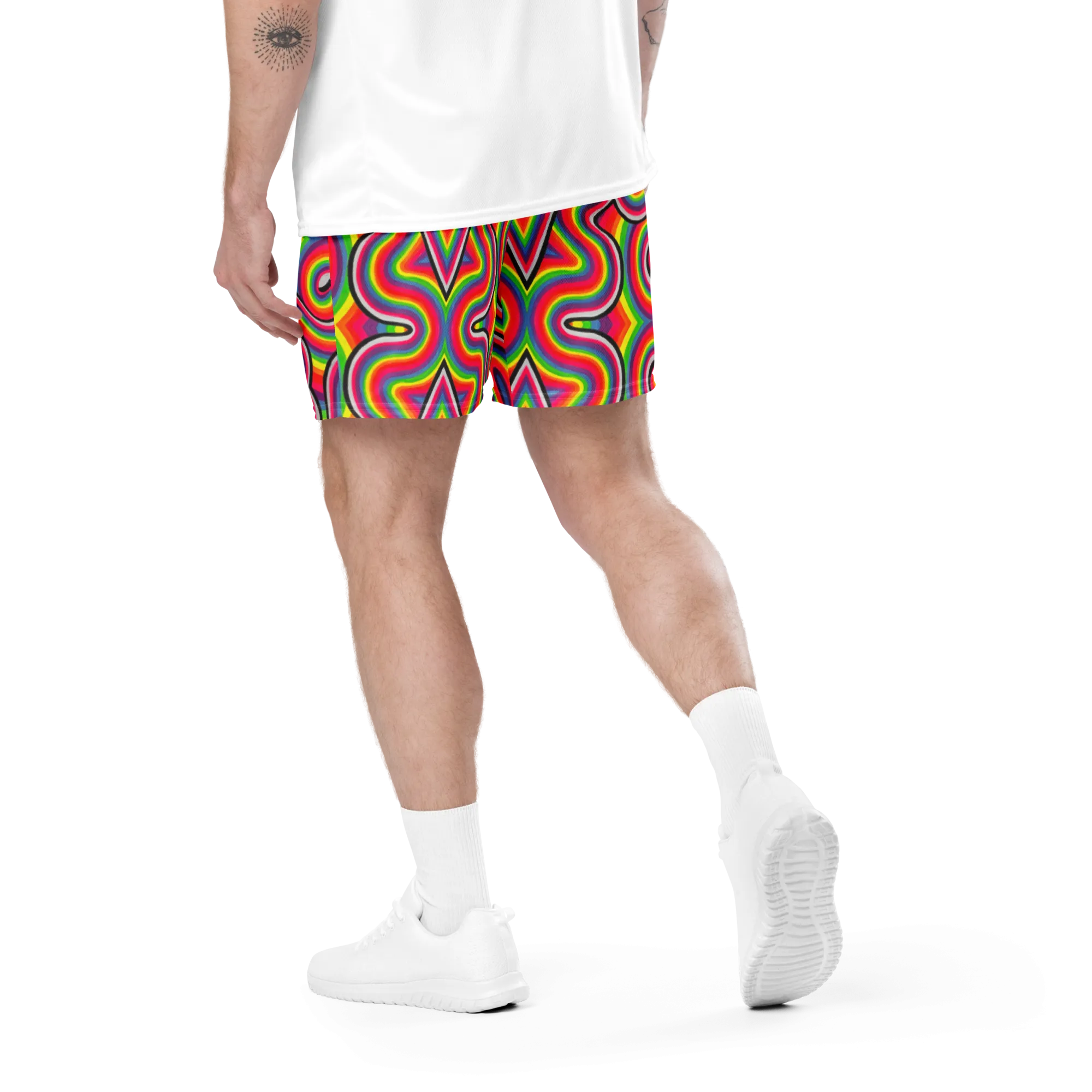 Soft Athletic Shorts (100% Recycled Material)- "Dopamine" Design