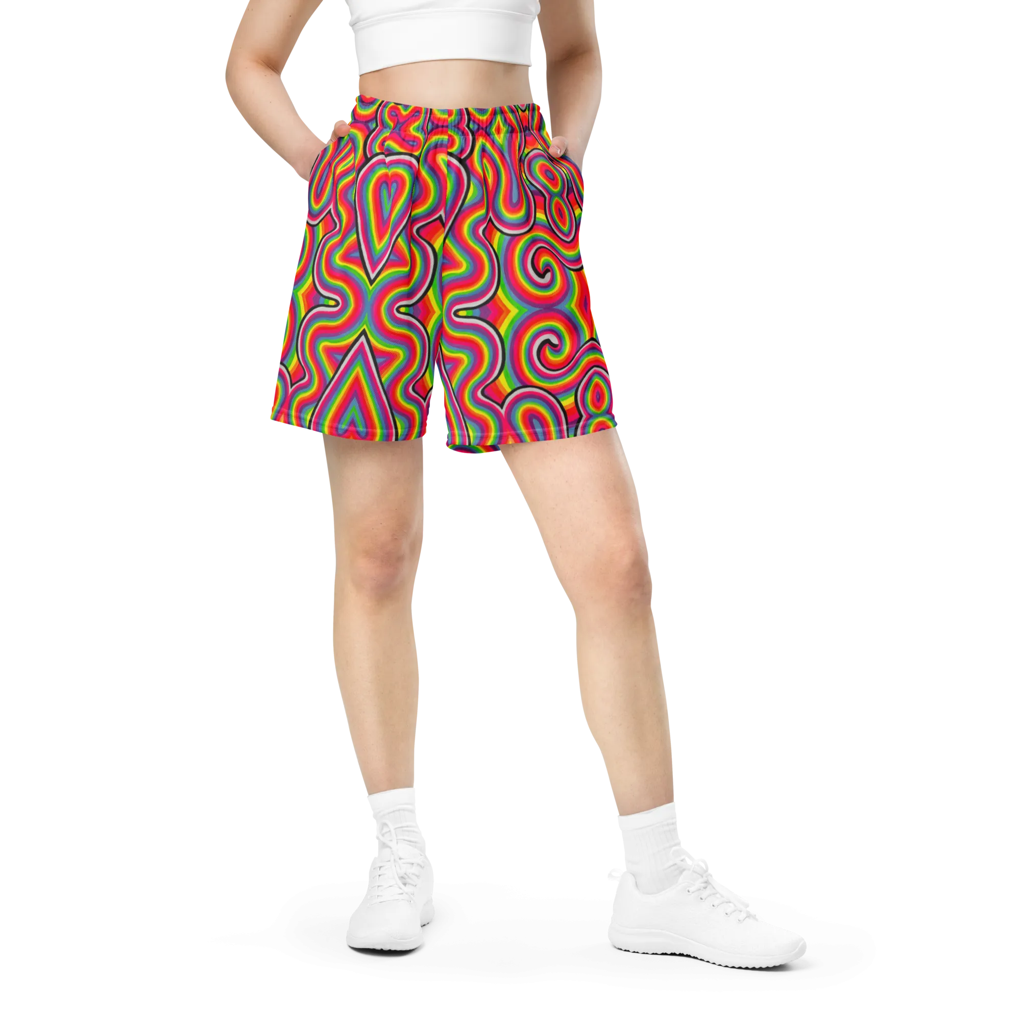 Soft Athletic Shorts (100% Recycled Material)- "Dopamine" Design