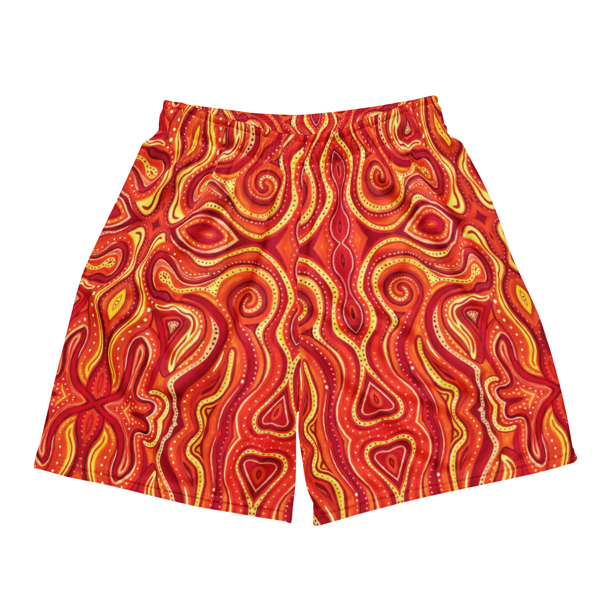 Soft Athletic Shorts (100% Recycled Material)- "Ember" Design
