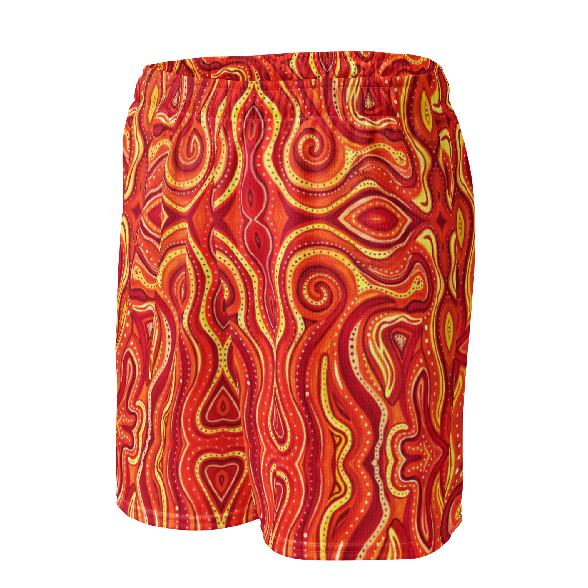 Soft Athletic Shorts (100% Recycled Material)- "Ember" Design