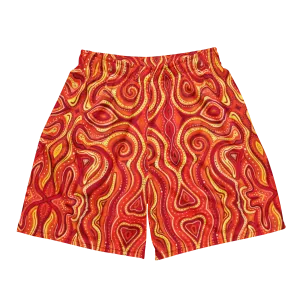 Soft Athletic Shorts (100% Recycled Material)- "Ember" Design