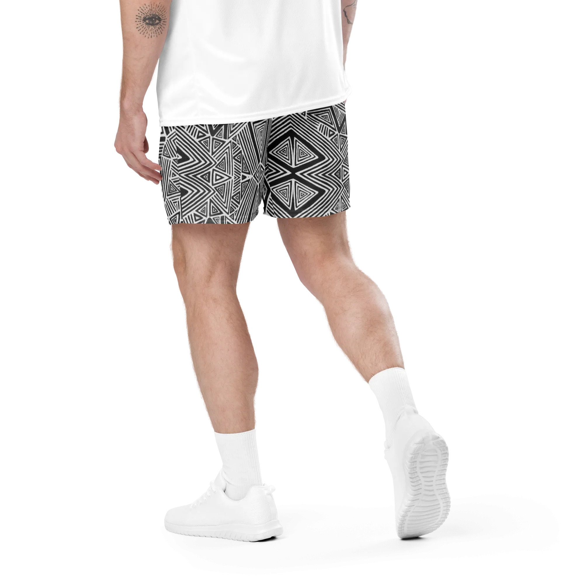 Soft Athletic Shorts (100% Recycled Material)- "Helix" Design