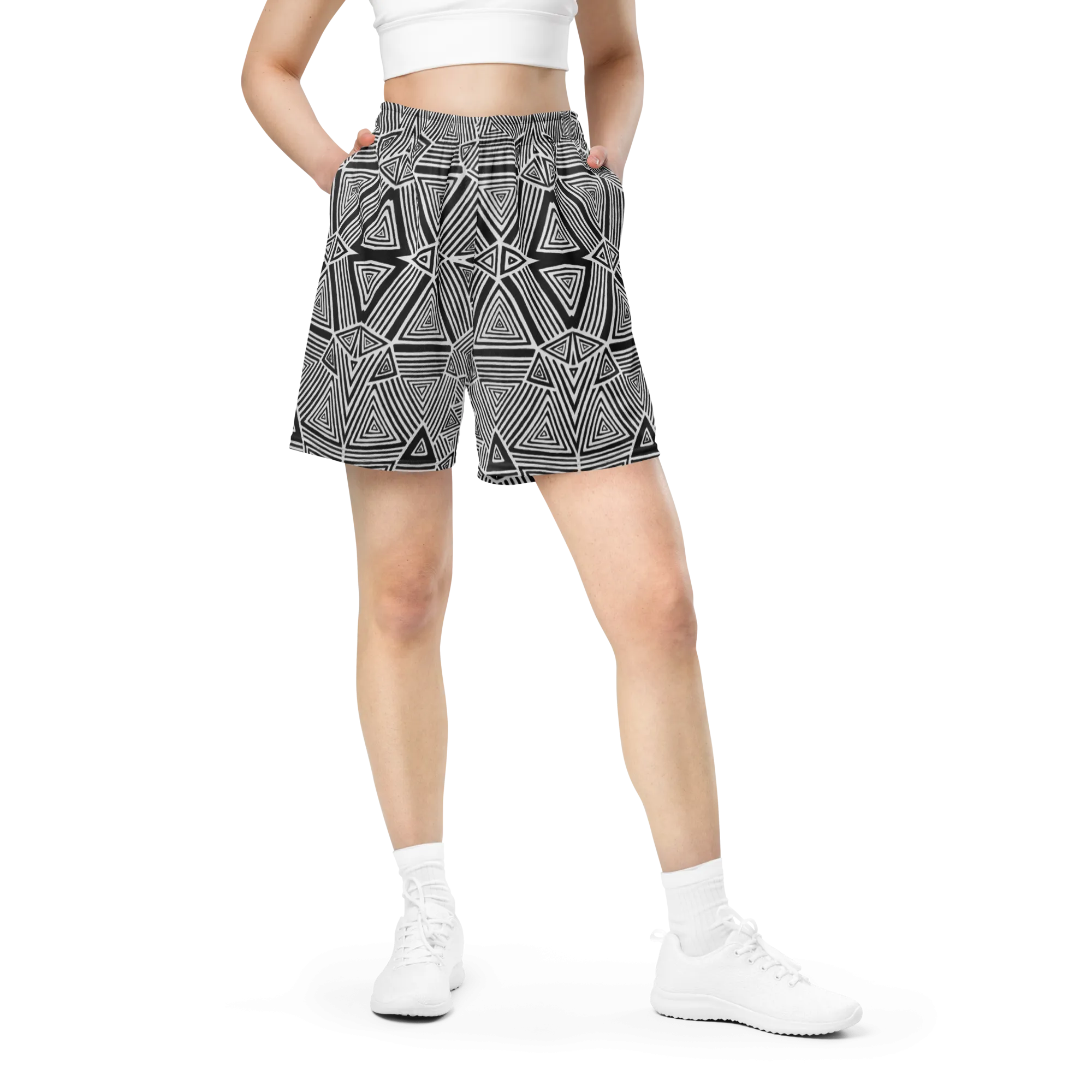 Soft Athletic Shorts (100% Recycled Material)- "Helix" Design
