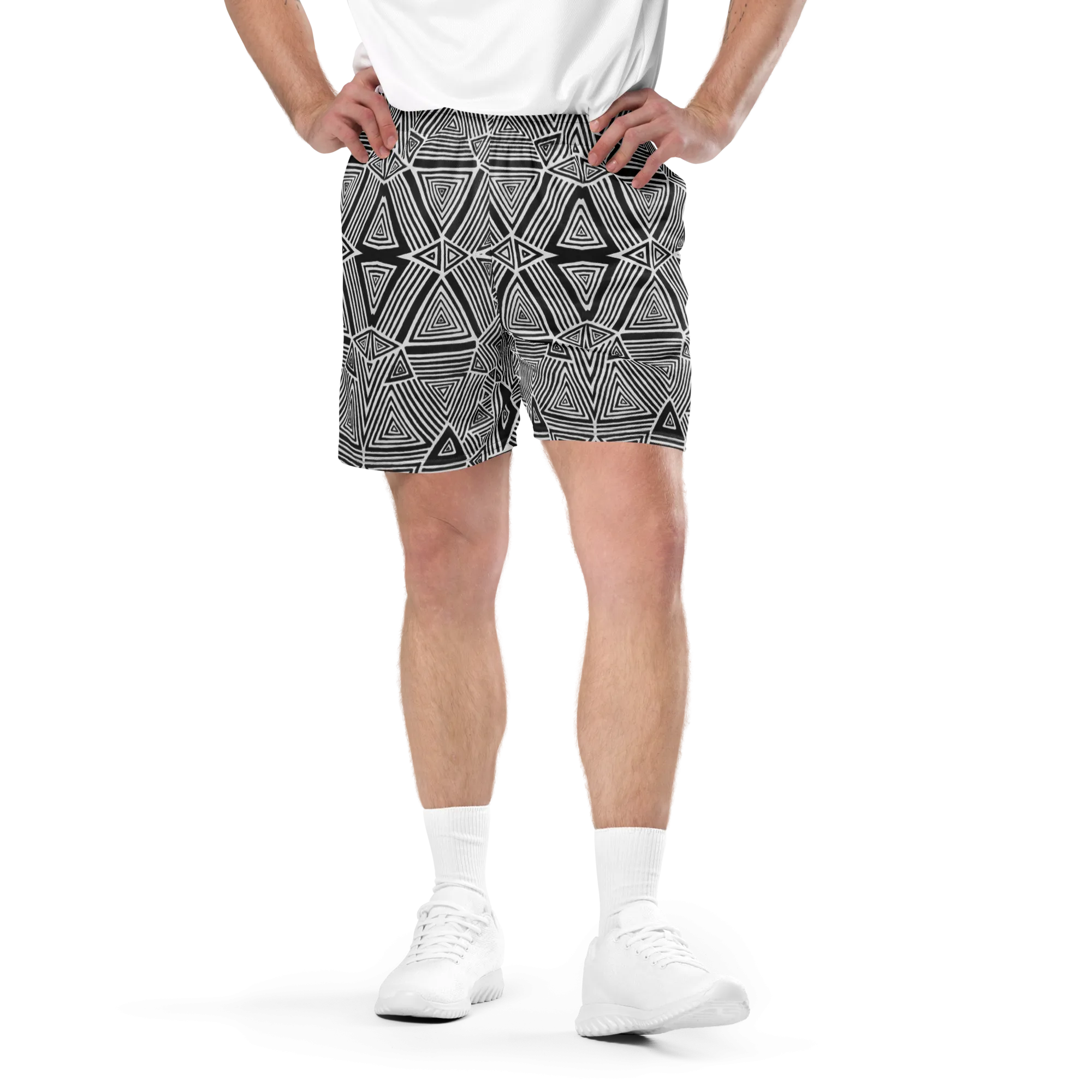 Soft Athletic Shorts (100% Recycled Material)- "Helix" Design