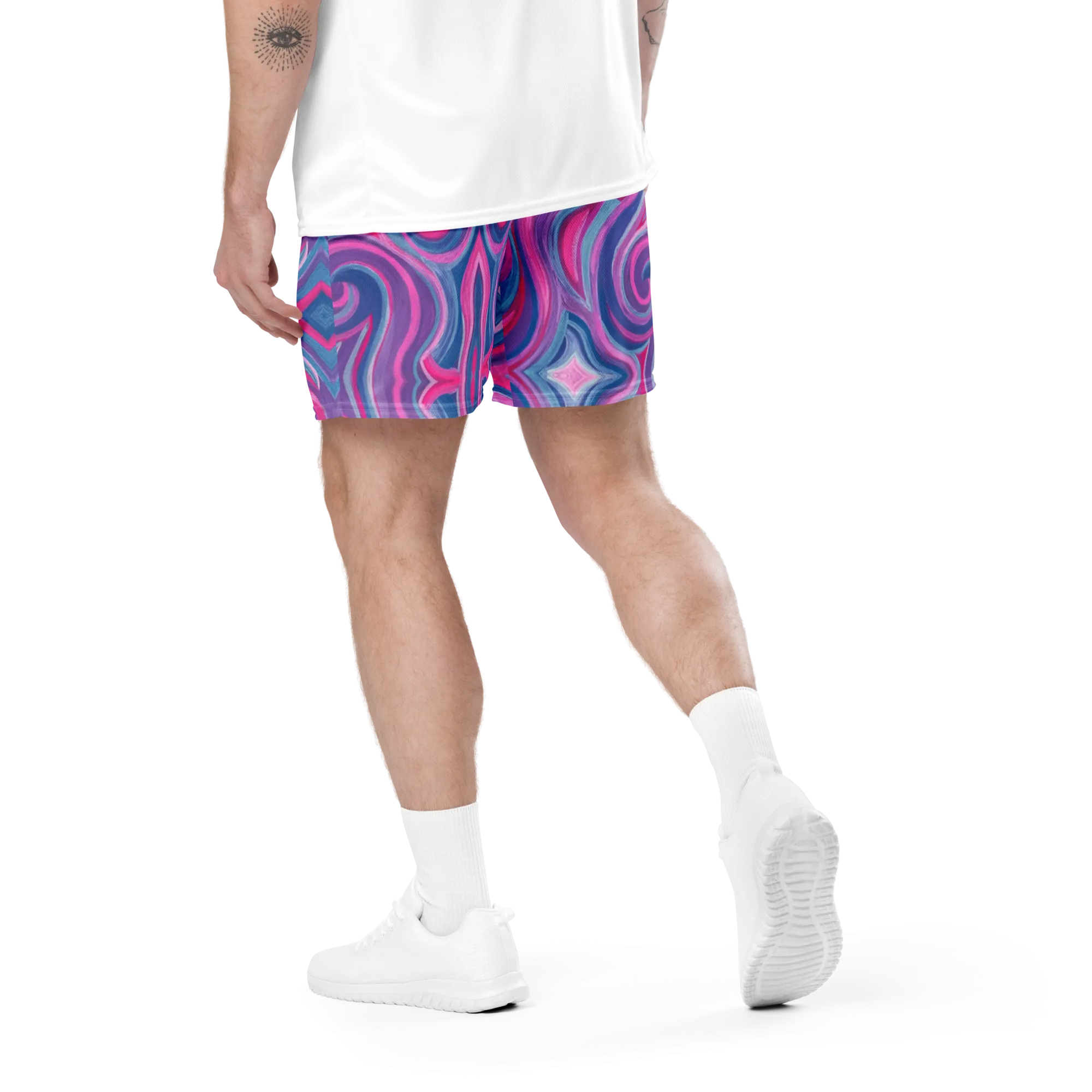 Soft Athletic Shorts (100% Recycled Material)- "Mystical" Design