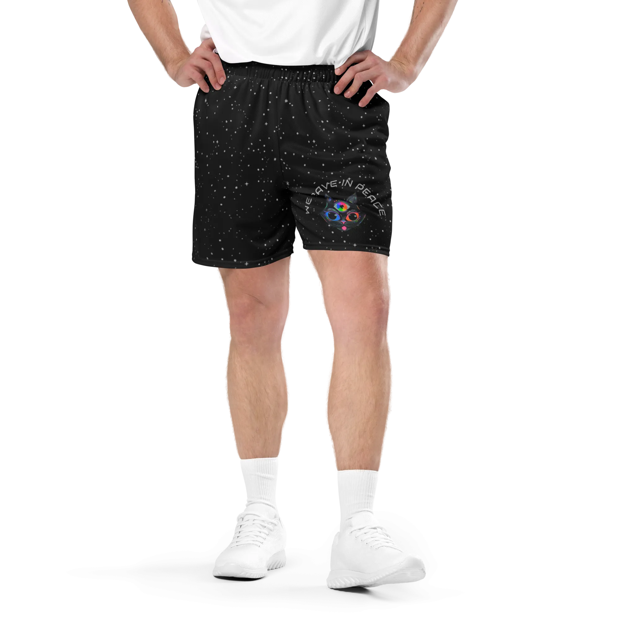Soft Athletic Shorts (100% Recycled Material)- "Stella" x "We Rave In Peace" Logo Design