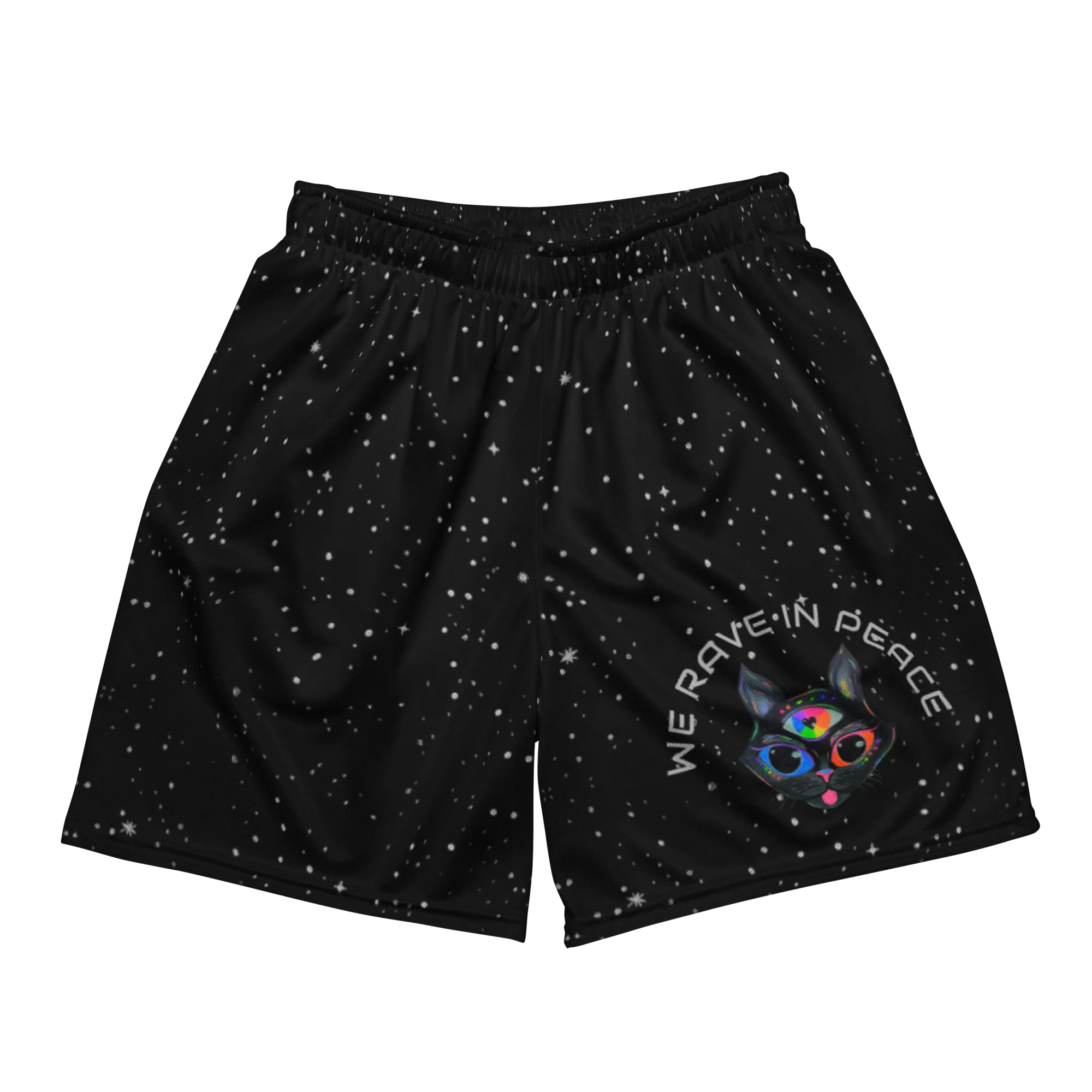 Soft Athletic Shorts (100% Recycled Material)- "Stella" x "We Rave In Peace" Logo Design