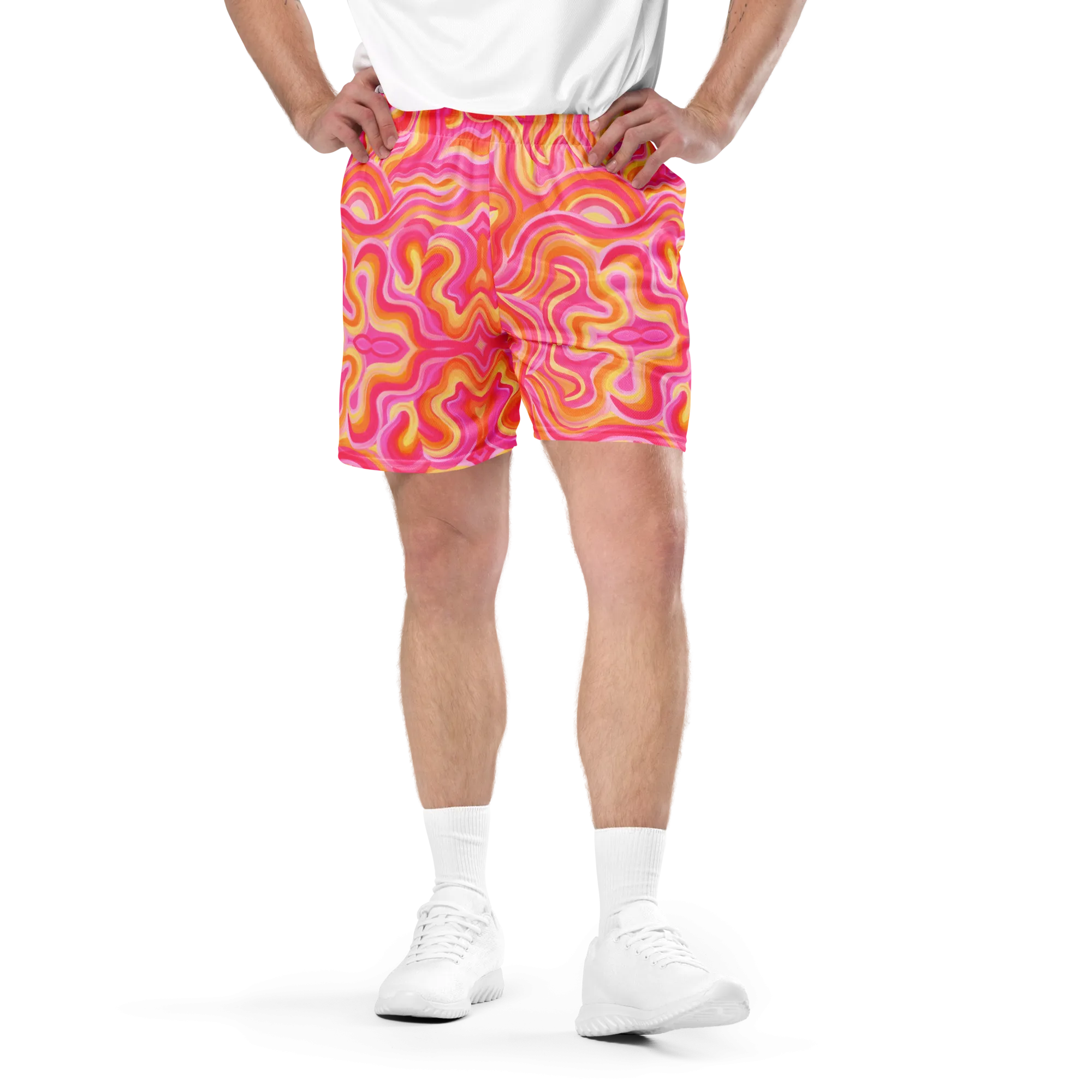 Soft Athletic Shorts (100% Recycled Material)- "Sunset" Design