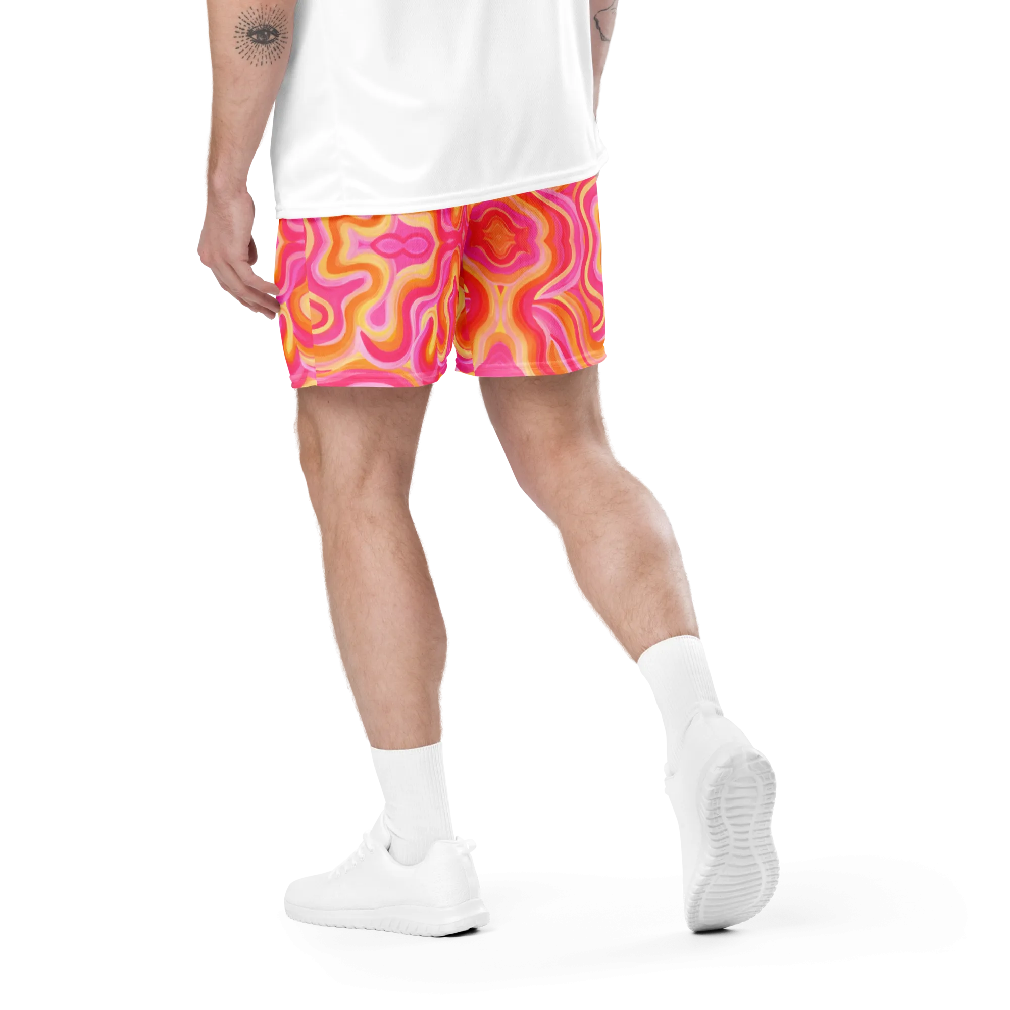 Soft Athletic Shorts (100% Recycled Material)- "Sunset" Design