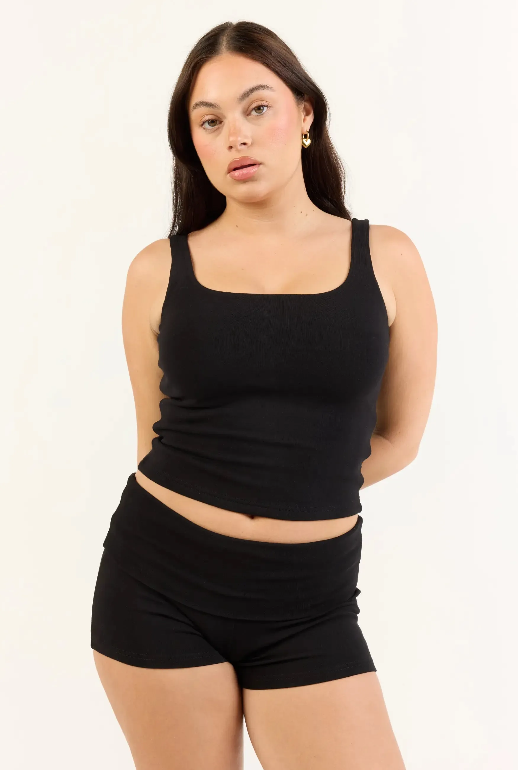 Soft Girl Singlet - Black
