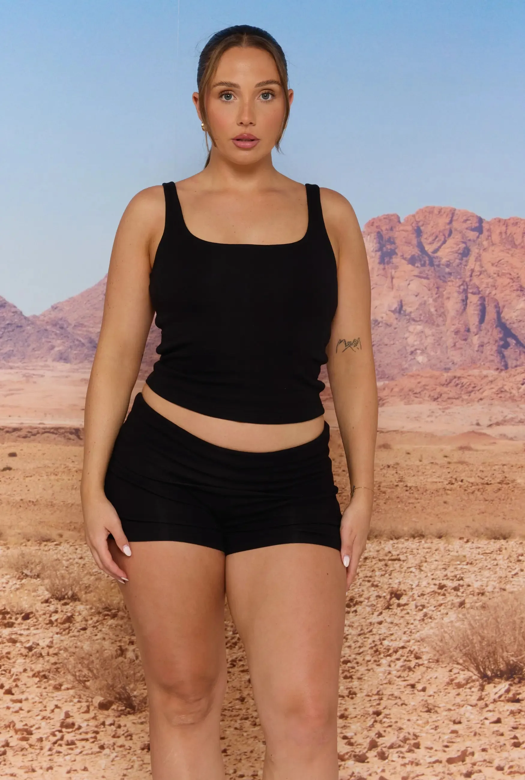 Soft Girl Singlet - Black