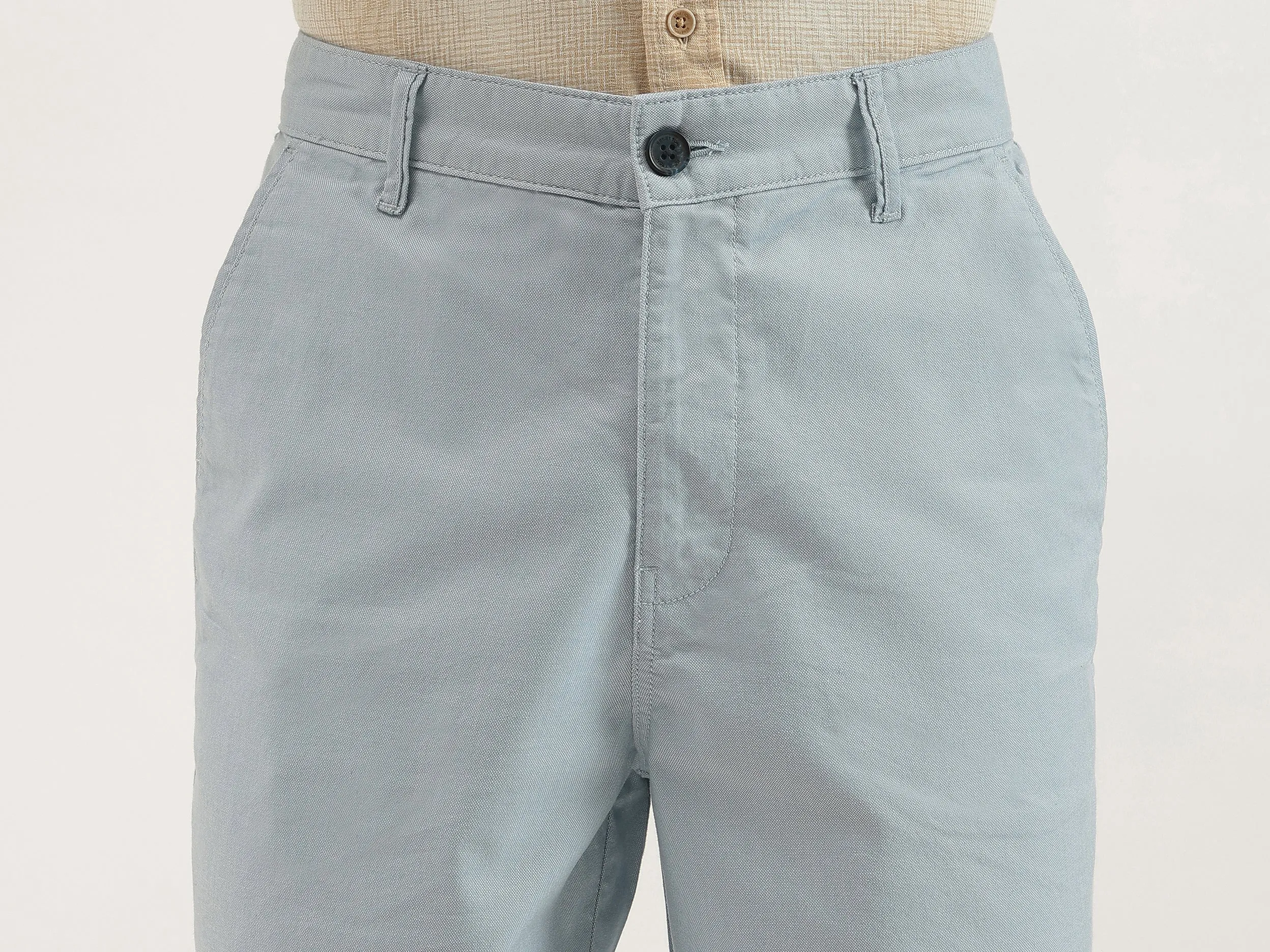 Solid Comfort Fit Chino Shorts