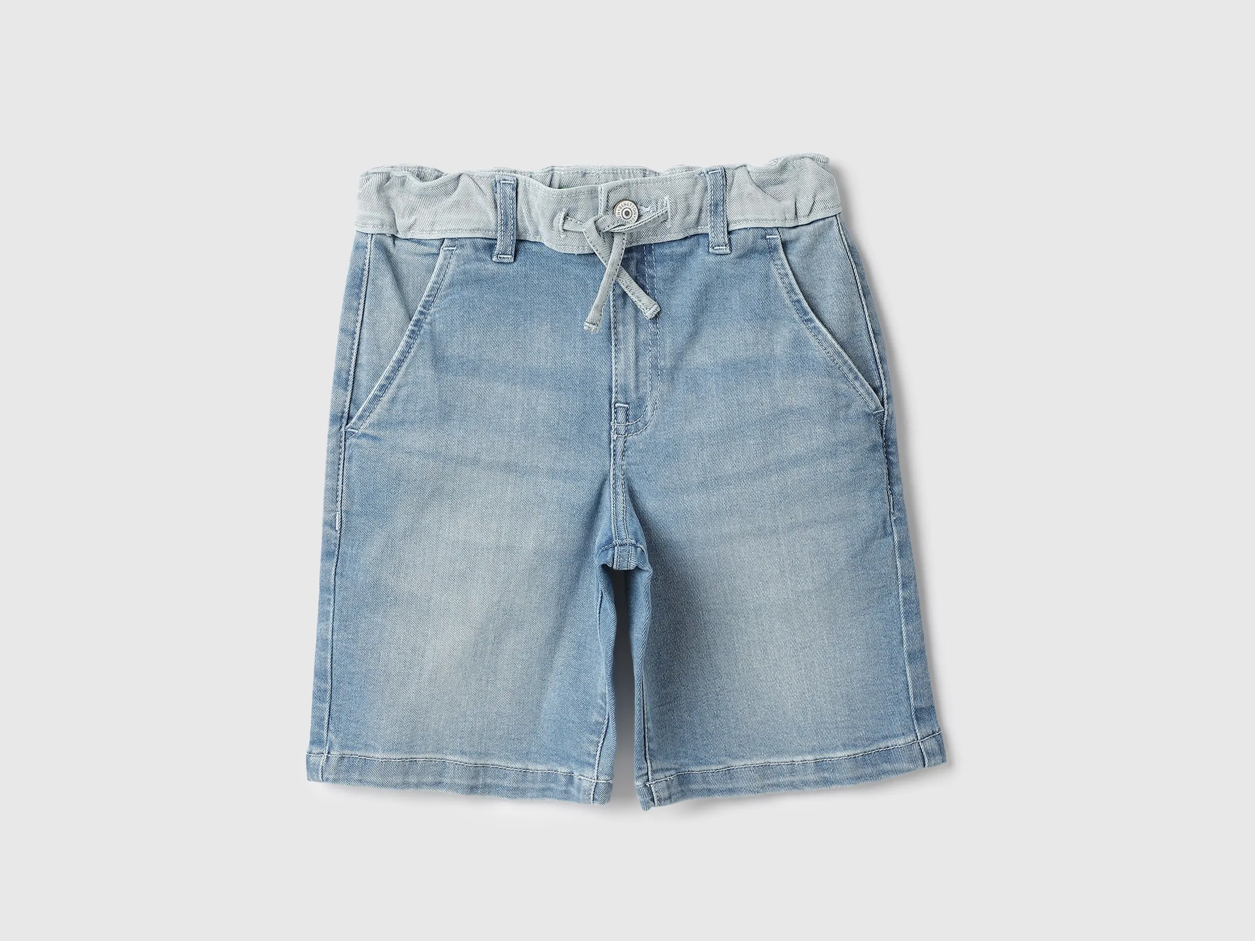 Solid Regular Fit Denim Shorts