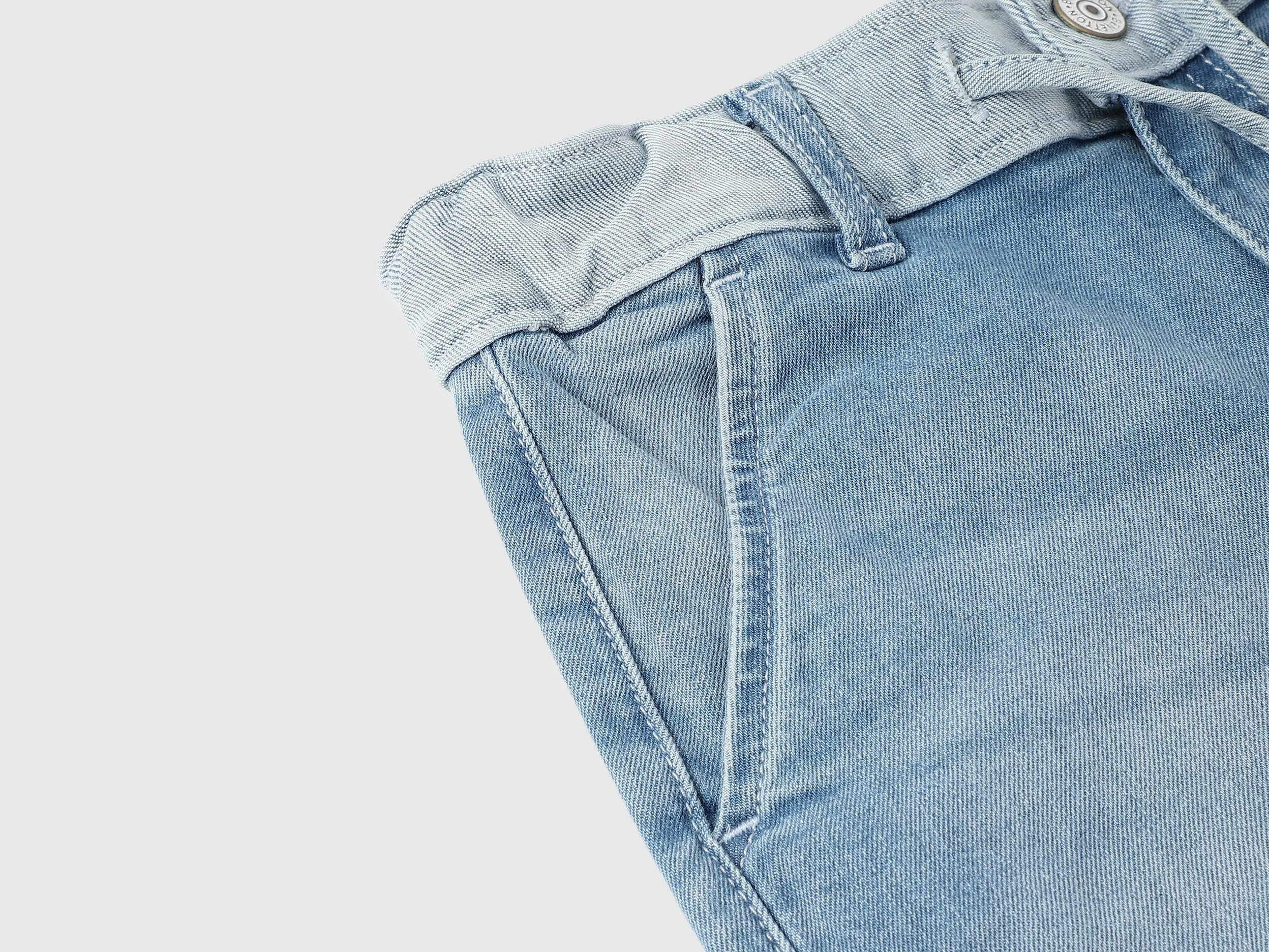 Solid Regular Fit Denim Shorts