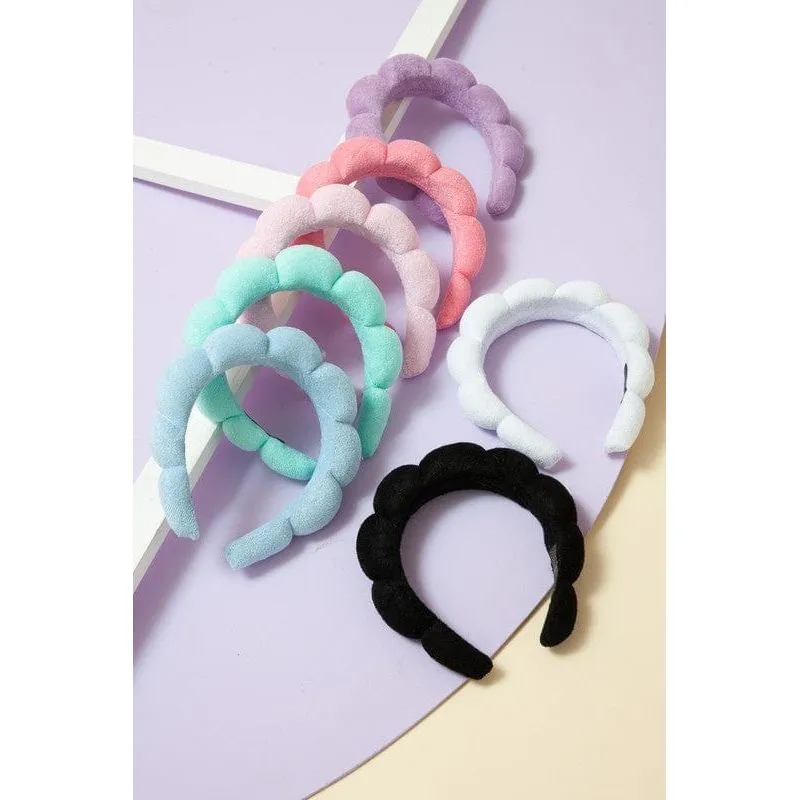 Spa Sponge Terry Towel Scalloped Headband