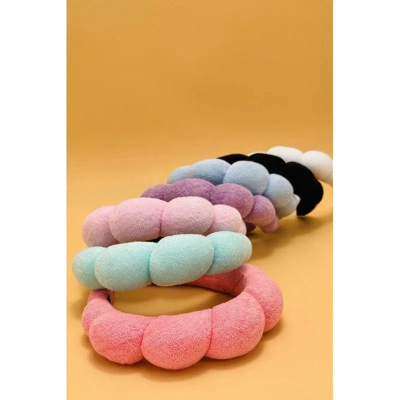 Spa Sponge Terry Towel Scalloped Headband