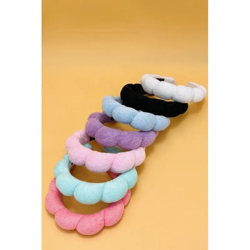 Spa Sponge Terry Towel Scalloped Headband