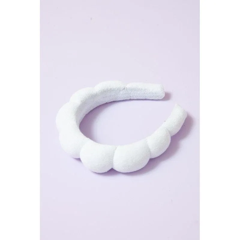 Spa Sponge Terry Towel Scalloped Headband