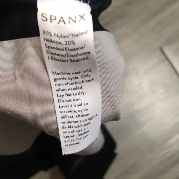 SPANX OnCore High Waist Mid-Thigh Black Shaper Shorts size S