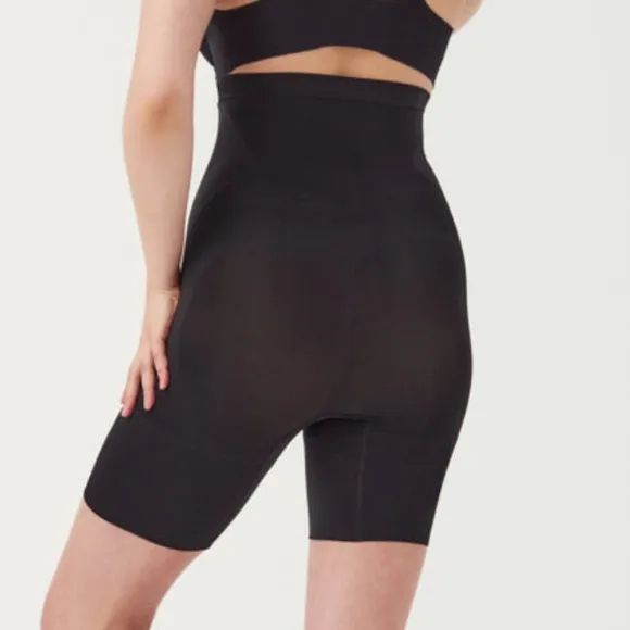 Spanx Shapeware Shorts Spanx Sculp OnCore High-Waisted Mid-Thigh Black sz XL