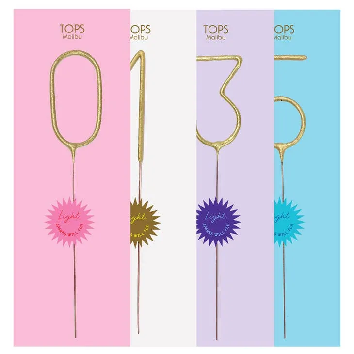 Sparkler Number Candle