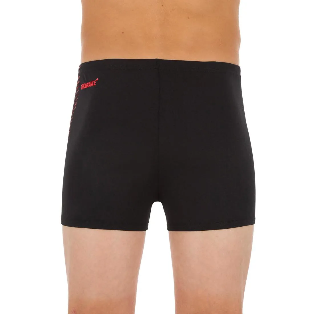SPEEDO JR BOXER SHORTS - BLACK RED