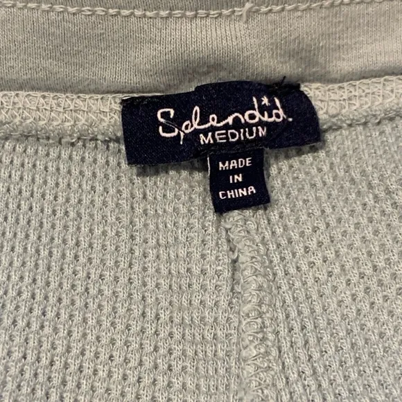 Splendid Womens Light Blue Thermal Shorts
