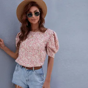 Spring Printed Loose Long-sleeved Tops
