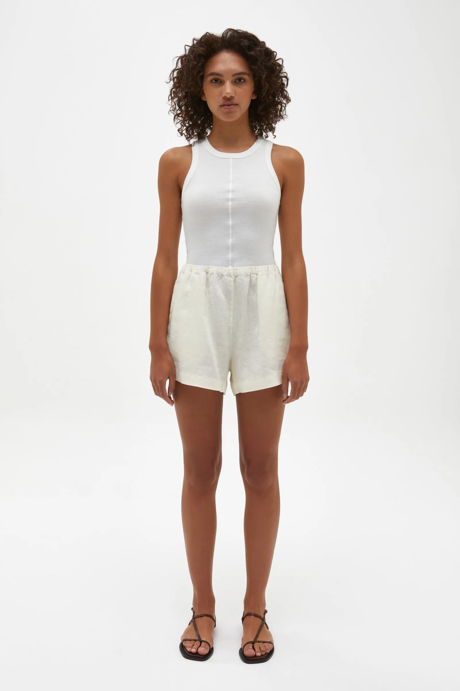 Stella Linen Short Cream