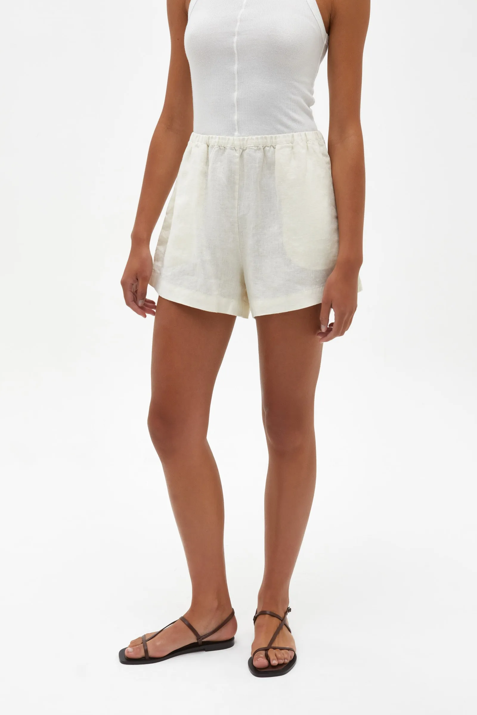 Stella Linen Short Cream