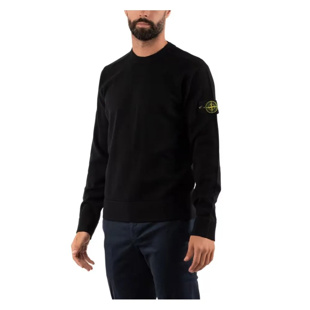 Stone Island Black Wool Sweater