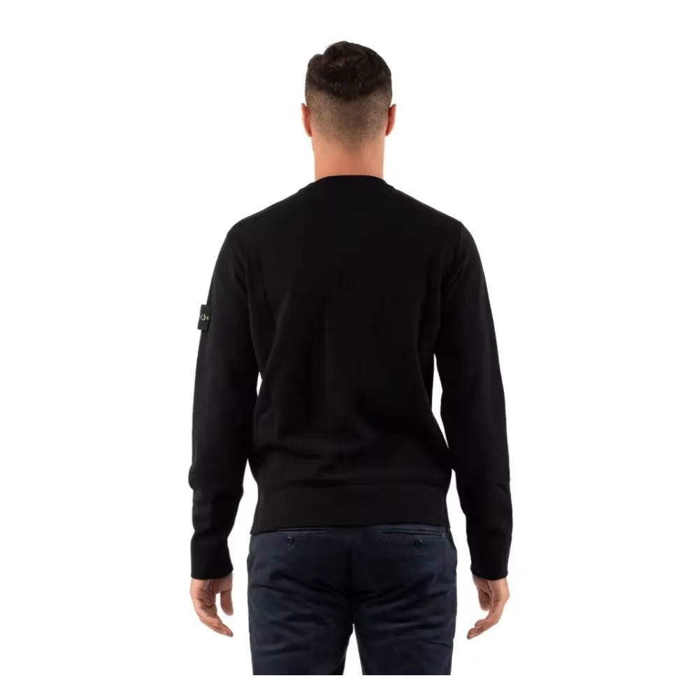 Stone Island Black Wool Sweater