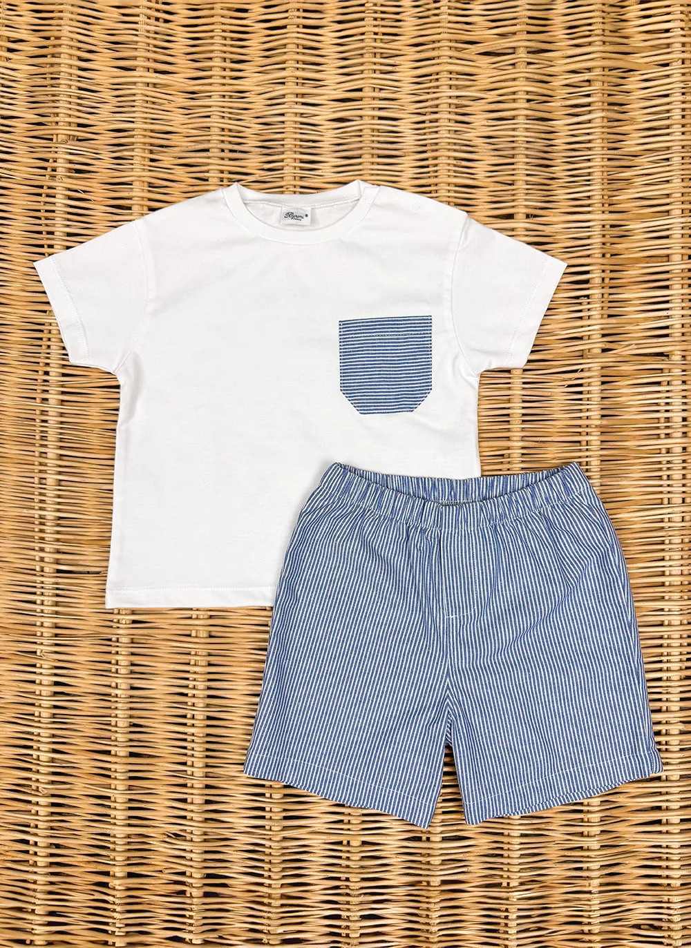 Striped Boy Set - Shorts and T-Shirt