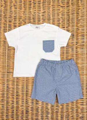 Striped Boy Set - Shorts and T-Shirt