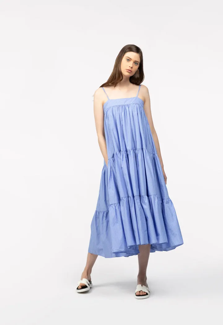 Striped Wide A-Shape Dress
