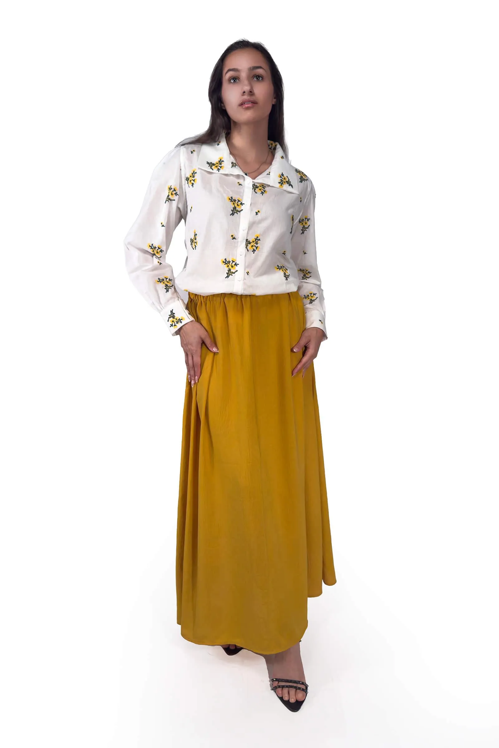 Sunlit Bloom Embroidered Blouse