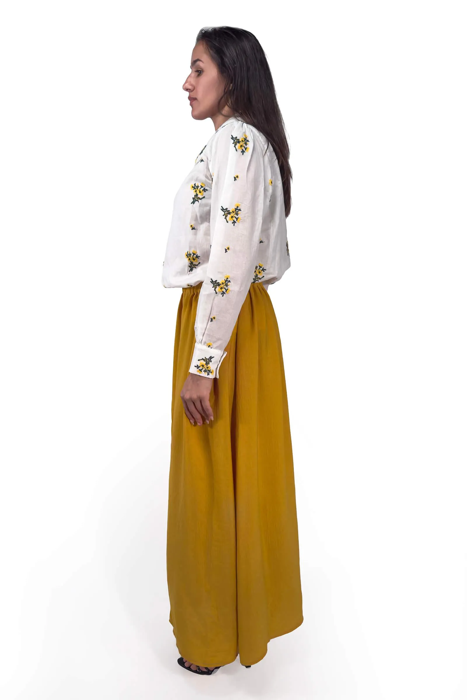 Sunlit Bloom Embroidered Blouse