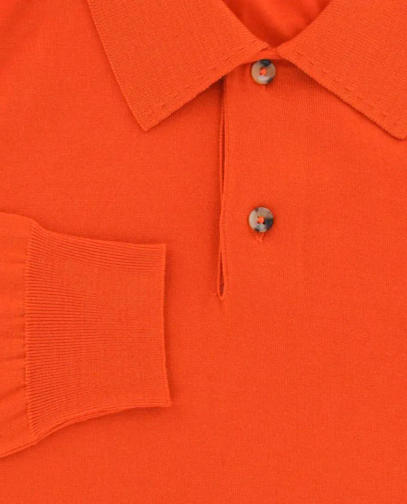 Svevo Parma Orange Wool Sweater - Size: Medium US / 50 EU