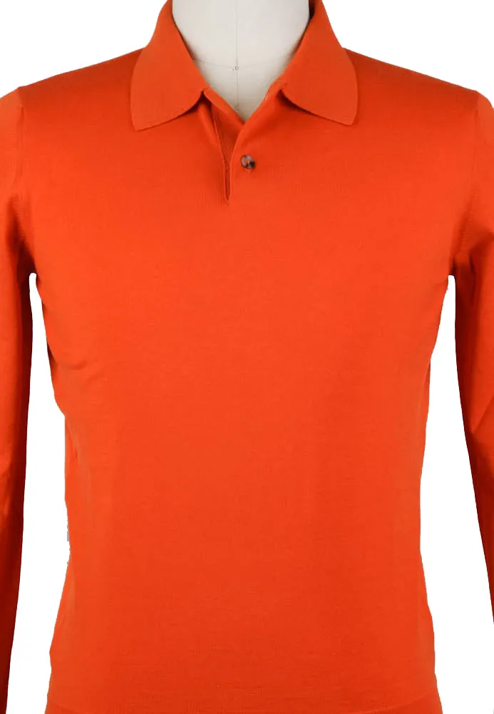 Svevo Parma Orange Wool Sweater - Size: Medium US / 50 EU