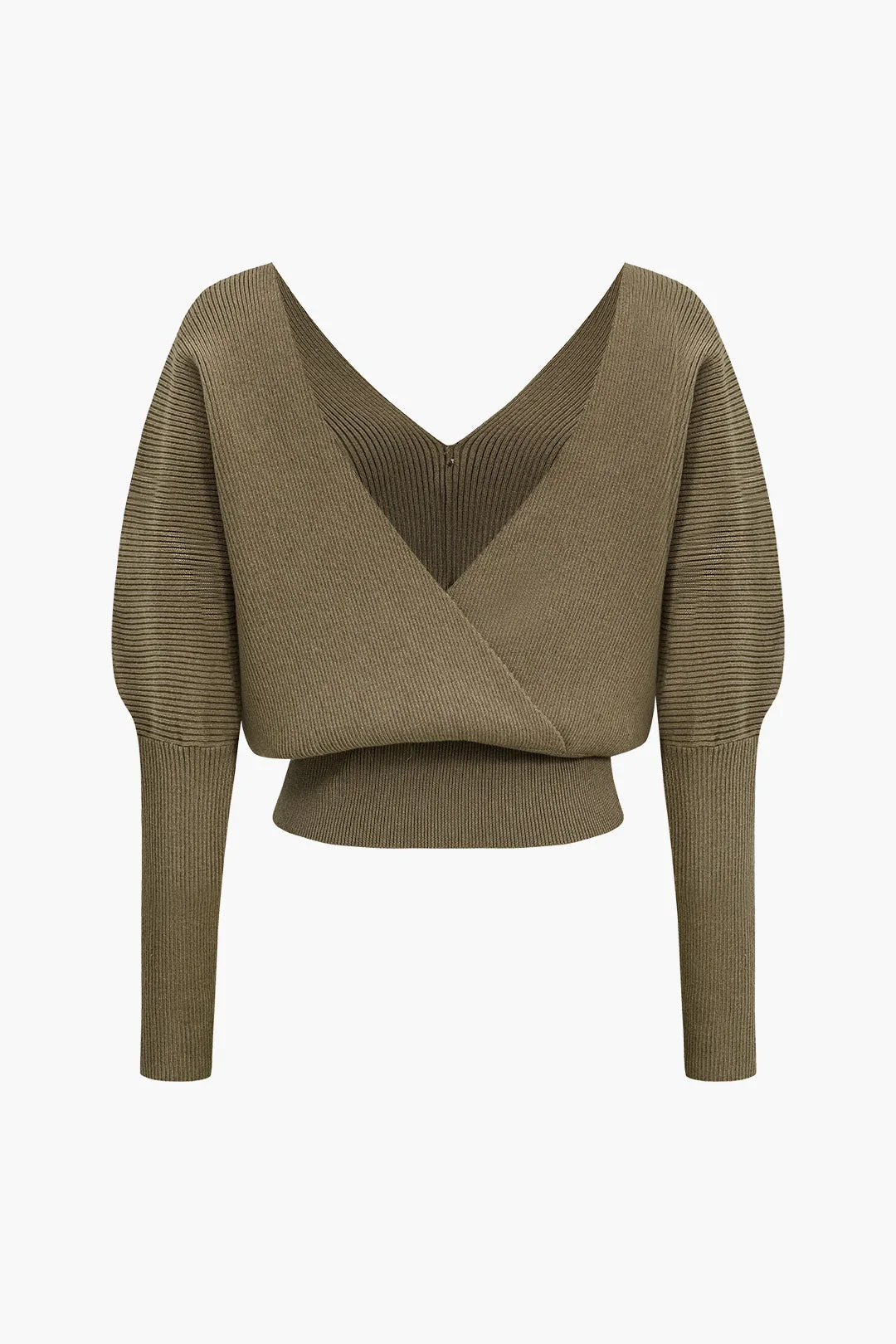 Tammy - Solid Button V Neck Woman's Sweater
