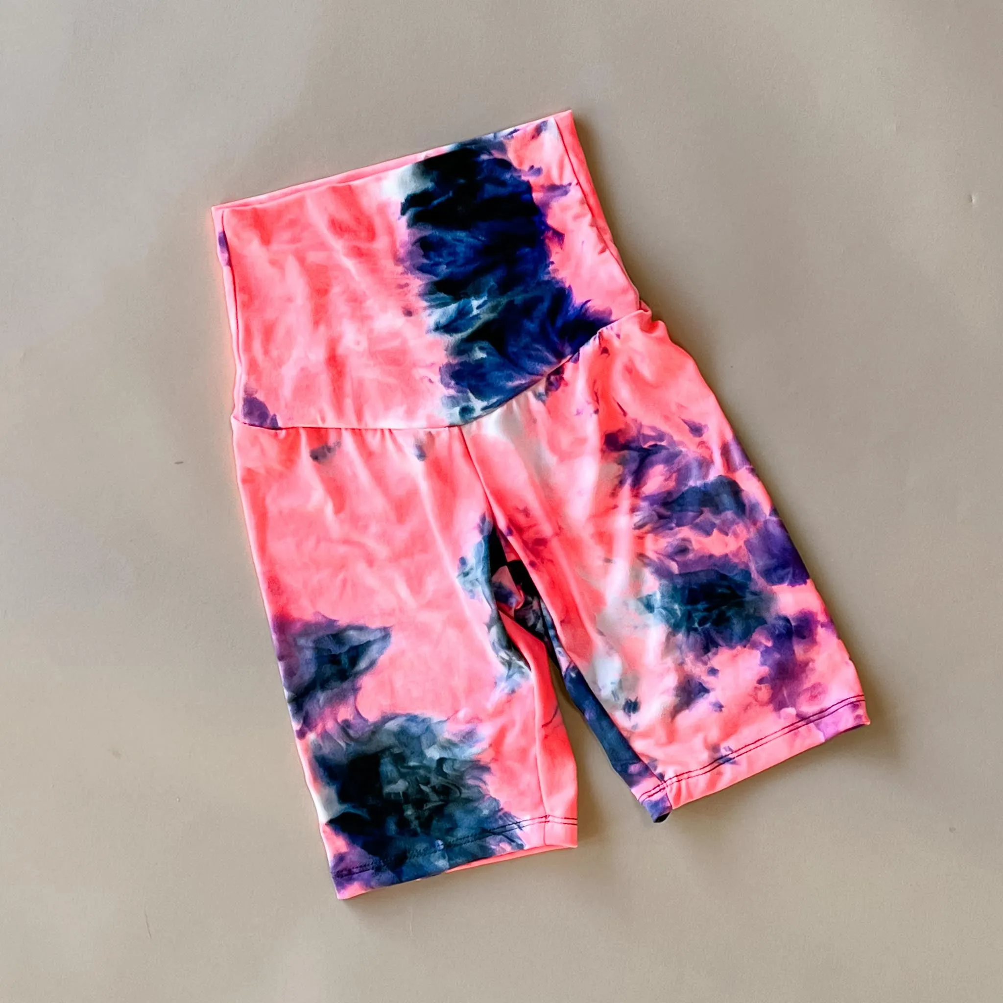TD Biker Shorts | Adult | Sunset Neon