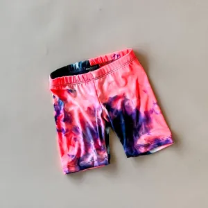 TD Biker Shorts | Kids | Sunset Tie Dye