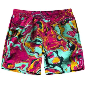 Teal Liquid Shorts