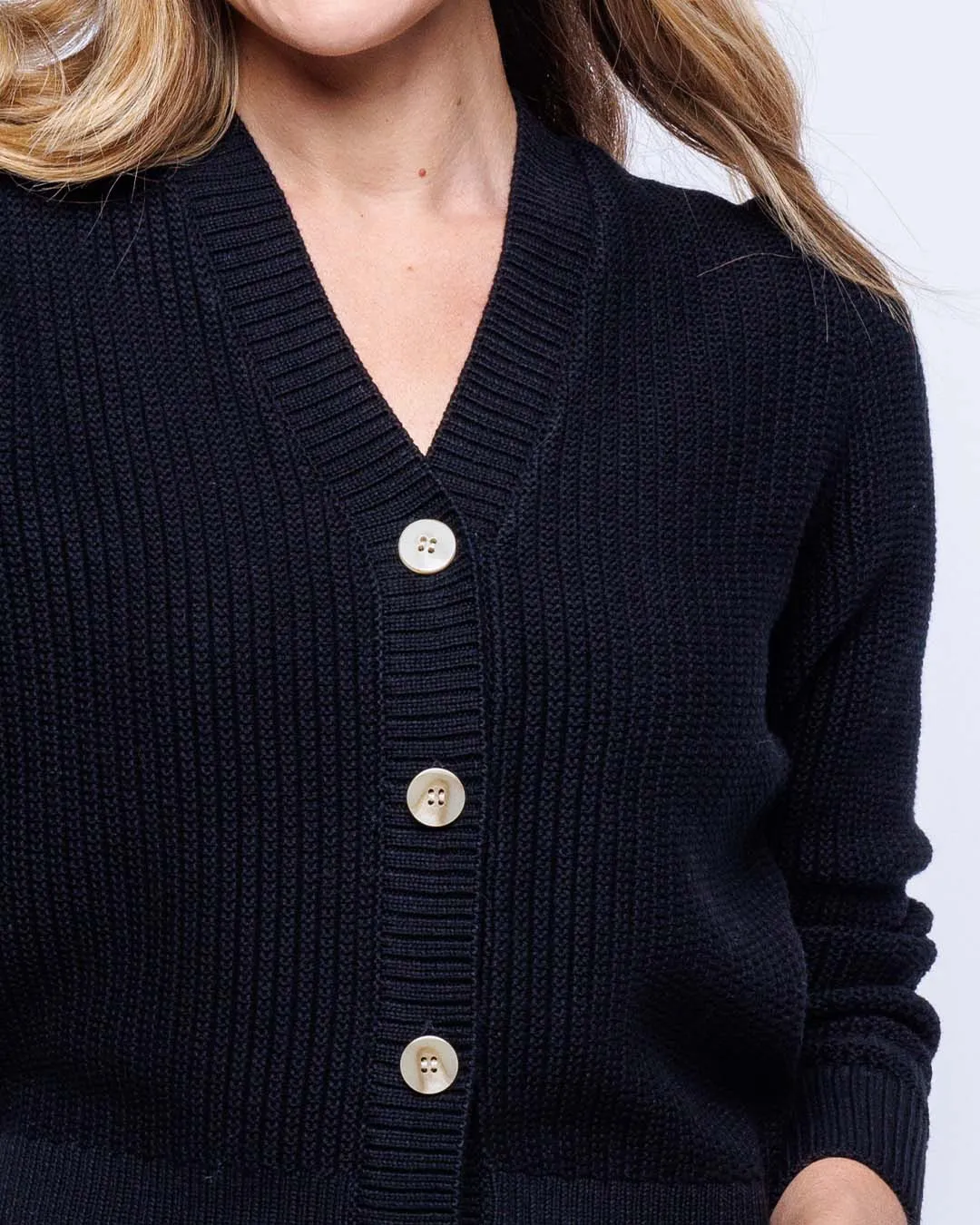 Textured Cropped Cardigan