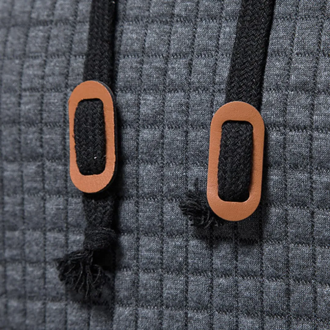 Trevor | Fitted Casual Hoodie in Honeycomb Fabric